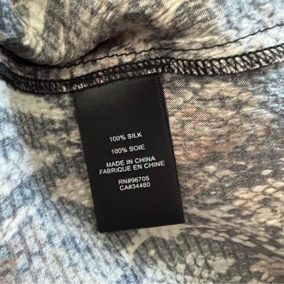 NWT Rebecca Taylor Snake Ruffle Silk Top Sz M Blouse - Picture 11 of 11